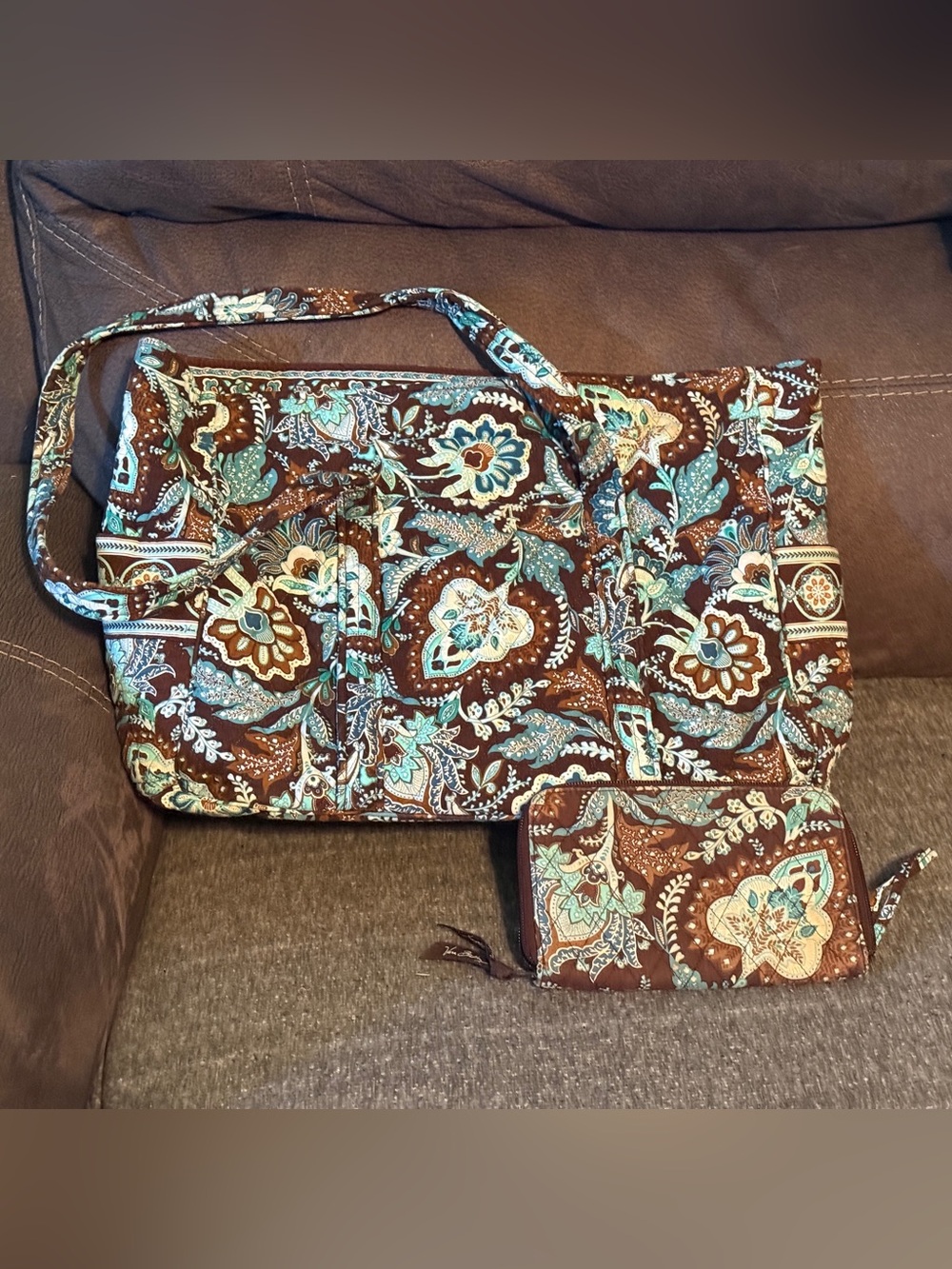 Vera Bradley Blue Java tote & wallet